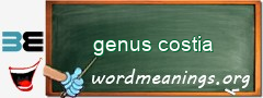 WordMeaning blackboard for genus costia